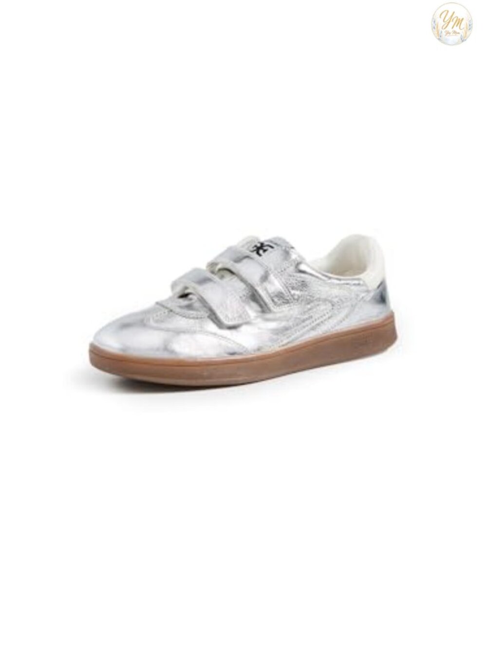 Double-Strap Velcro Leather Sneakers